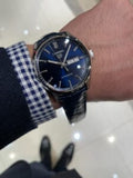 Tag Heuer Carrera Day Date Blue Dial Blue Leather Strap Watch for Men - WBN2012.FC6502