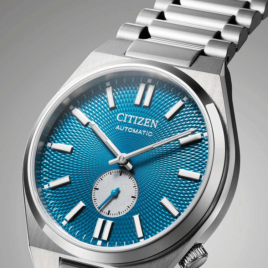 Citizen automatic watch with blue face