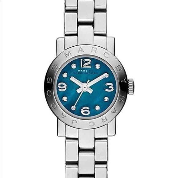 Marc Jacobs Amy Blue Dial Silver Steel Strap Watch for Women - MBM3274