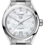 Tag Heuer Carrera Diamonds Mother of Pearl Dial Silver Steel Strap Watch for Women - WBN2412.BA0621