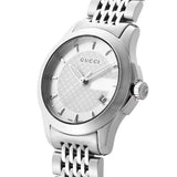 Gucci G Timeless Silver Dial Silver Steel Strap Watch For Women - YA126501