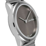 Calvin Klein Minimal Grey Dial Silver Mesh Bracelet Watch for Women - K3M231Y3