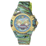 Versace Icon Active Chronograph Blue Dial Green Rubber Strap Watch For Men - VEZ701322