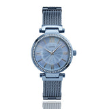 Guess Soho Diamonds Blue Dial Blue Mesh Bracelet Watch For Women - W0638L3