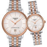 Tissot Carson Premium Powermatic 80 White Dial Two Tone Steel Strap Watch For Men - T122.407.22.031.01