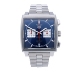 Tag Heuer Monaco Automatic Chronograph Blue Dial Silver Steel Strap Watch for Men - CBL2111.BA0644