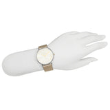 Coach Perry White Dial Champagne Leather Strap Watch for Women - 14503157