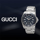 Gucci Dive Analog Blue Dial Silver Steel Strap Watch For Men - YA136203