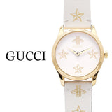 Gucci G Timeless White Dial White Leather Strap Watch For Women - YA1264096