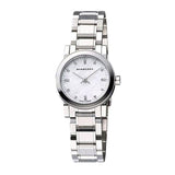 Burberry The City Diamonds Mother of Pearl Dial Silver Steel Strap Watch for Women - BU9224