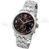 Tissot PRC 200 Asian Games Special Edition Black Dial Silver Steel Strap Watch For Men - T055.417.11.057.01