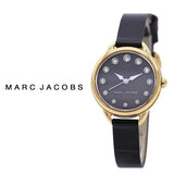 Marc Jacobs Betty Black Mother of Pearl Dial Black Leather Strap Watch for Women - MJ1513