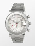 Gucci G Chrono Chronograph White Dial Silver Steel Strap Watch For Men - YA101339