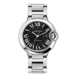 Cartier Ballon Bleu de Cartier Black Dial Silver Steel Strap Watch for Men - W6920042