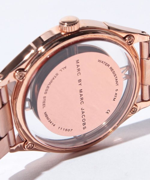 Marc Jacobs Tether Transparent Rose Gold Dial Rose Gold Steel Strap Watch for Women - MBM3414