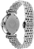 Emporio Armani Gianni T-Bar Quartz Silver Dial Silver Steel Strap Watch For Women - AR11445