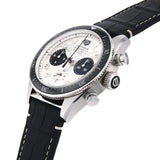 Tag Heuer Autavia Chronometer Flyback Chronograph Silver Dial Black Leather Strap Watch for Men - CBE511B.FC8279