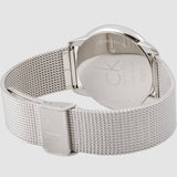 Calvin Klein Minimal Silver Dial Silver Mesh Bracelet Watch for Men - K3M21126