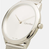 Calvin Klein Minimal SIlver Dial Silver Mesh Bracelet Watch for Women - K3M221Y6