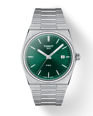 Tissot PRX Green Dial Silver Steel Strap Watch For Men - T137.410.11.091.00