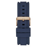 Guess Commander Blue Dial Blue Rubber Strap Watch for Men - GW0211G4