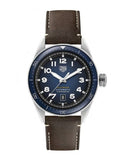 Tag Heuer Autavia Calibre 5 42mm Automatic Blue Dial Brown Leather Strap Watch for Men - WBE5116.FC8266