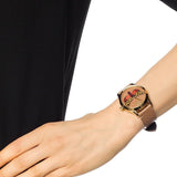 Gucci G Timeless Butterfly Brown Dial Brown Leather Strap Watch For Women - YA1264063