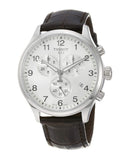 Tissot T Sport Chrono XL Classic Silver Dial Brown Leather Strap Watch For Men - T116.617.16.037.00