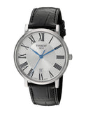 Tissot Carson Premium Silver Dial Black Leather Strap Watch For Men - T122.410.16.033.00