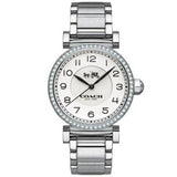 Coach Madison White Dial Silver Steel Strap Watch for Women - 14502396