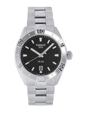 Tissot PR 100 Sport Quartz Black Dial Silver Steel Strap Watch For Men - T101.610.11.051.00