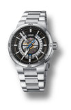 Oris TT1 Engine Date Skeleton Black Dial Silver Steel Strap Watch for Men - 0173377524124-0782408