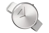 Calvin Klein Full Moon White Dial White Leather Strap Watch for Women - K8Y231L6