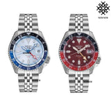 Seiko 5 Sports Automatic GMT SKX Sports Style Asia Exclusive Limited Edition Ice Blue Dial Silver Steel Strap Watch For Men - SSK029K1