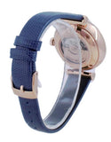 Emporio Armani Gianni T-Bar Analog Silver Dial Blue Leather Strap Watch For Women - AR60020