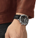 Tissot Chrono XL Classic Black Dial Black Leather Strap Watch For Men - T116.617.16.057.00