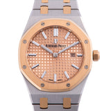 Audemars Piguet Royal Oak Quartz 18K Pink Gold Dial Two Tone Steel Strap Watch for Women - 67650SR.OO.1261SR.01