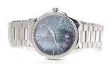 Gucci G Timeless Diamonds Mother of Pearl Blue Dial Silver Steel Strap Unisex Watch - YA126458