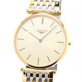 Longines La Grande Classique De Longines Gold Dial Two Tone Mesh Bracelet Watch for Women - L4.755.2.32.7