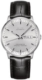 Mido Comander II Automatic Chronometer Silver Dial Black Leather Strap Watch For Men - M021.431.16.031.00