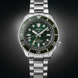 Seiko Prospex GMT Divers Automatic Marine Green Dial Silver Steel Strap Watch For Men - SPB381J1