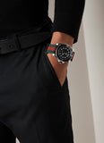 Gucci Dive Black Dial Red & Green Nylon Strap Watch For Men - YA136209