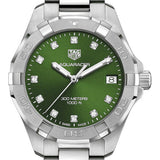 Tag Heuer Aquaracer Quartz 32mm Emerald Green Dial Silver Steel Strap Watch for Women - WBD1316.BA0740