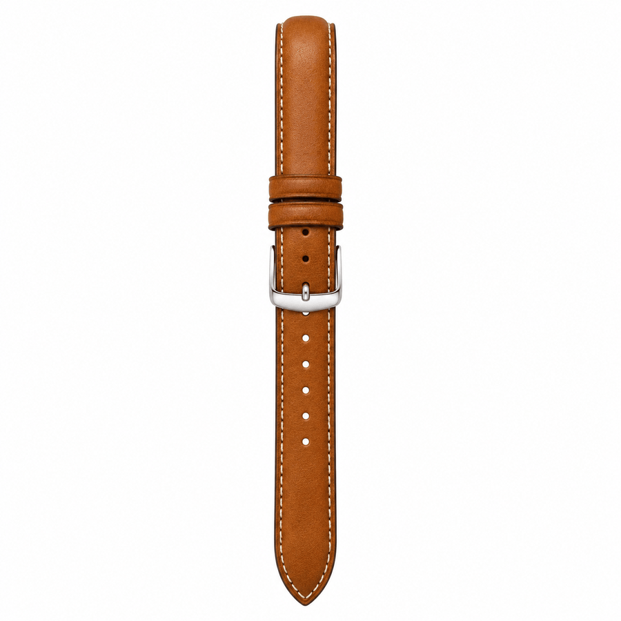 Michele Serein Mother of Pearl Dial Brown Leather Strap Watch for Women - MWW21B000010