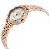 Coach Delancey Mother of Pearl White Dial Rose Gold Steel Strap Watch for Women - 14502479