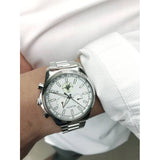 Gucci G Timeless Chronograph White Dial Silver Steel Strap Watch For Men - YA126472