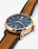 Maserati Epoca Blue Dial Brown Leather Strap Watch For Men - R8851118001