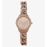 Michael Kors Layton Multifunction Crystals Rose Gold Dial Rose Gold Steel Strap Watch for Women - MK4654