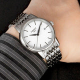 Tissot Carson Steel White Dial Silver Steel Strap Watch For Men - T085.410.11.011.00