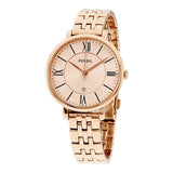 Fossil Jacqueline Rose Gold Dial Rose Gold Steel Strap Watch for Women - ES3435